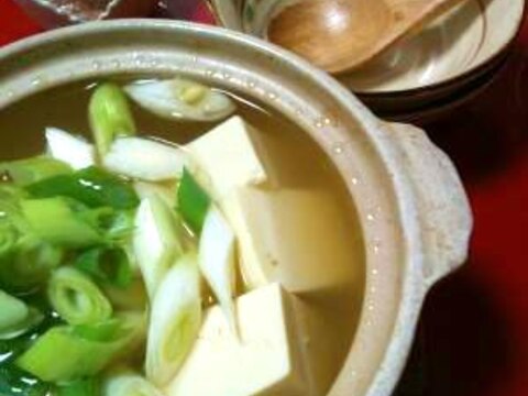 カワハギのアラでお鍋♪美味しい湯豆腐☆